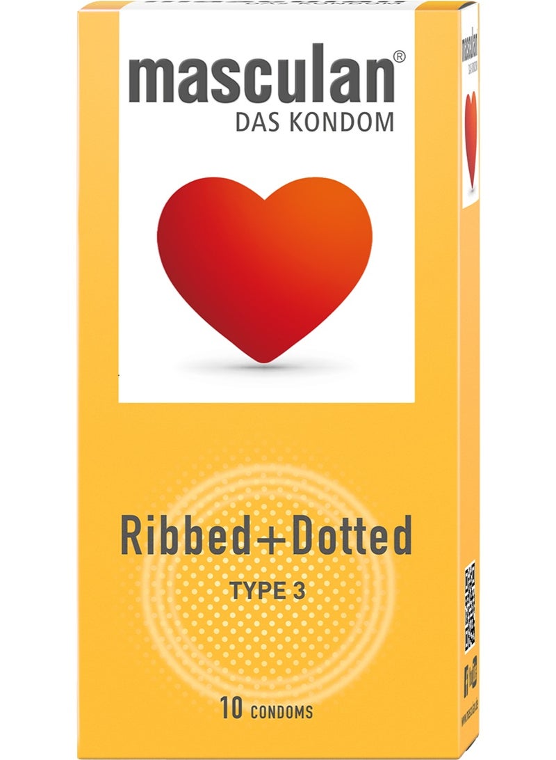 masculan Pack Of 2 masculan Condoms Ribbed + Dotted Type 3 - Image 2