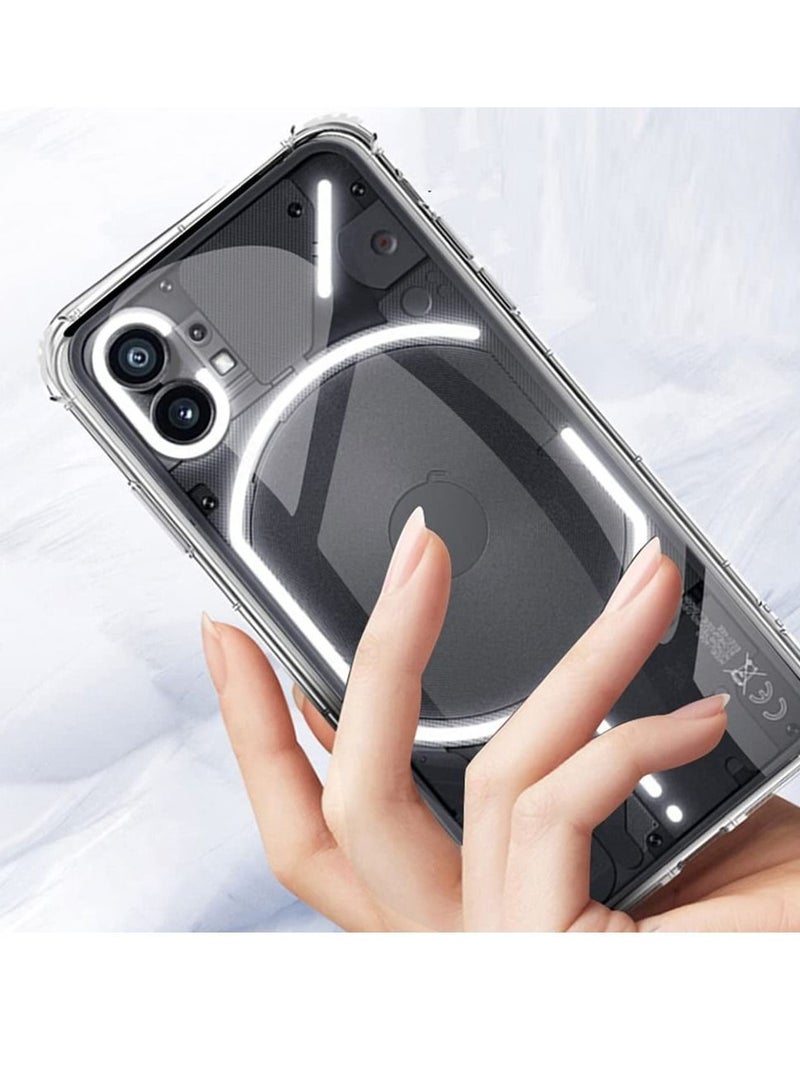 Case for Nothing Phone 1, [360 Degree Protection] Ultra Thin HD Clear Soft TPU Shockproof Case cover (Transparent) - Image 4