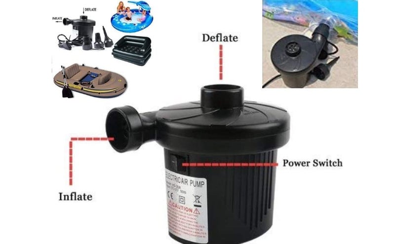 VRION® Multi-Purpose AC Eletric Vaccum Electric Air Pump with Regular Plug | Quickly Inflates/Deflates Sofa, Bed, Swimming Pool Tubes, Toys,Air Bags, Mattresses - Image 2