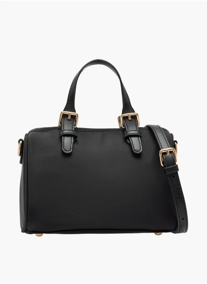 ميسي Women's Solid Tote Bag with Detachable Strap and Zip Closure