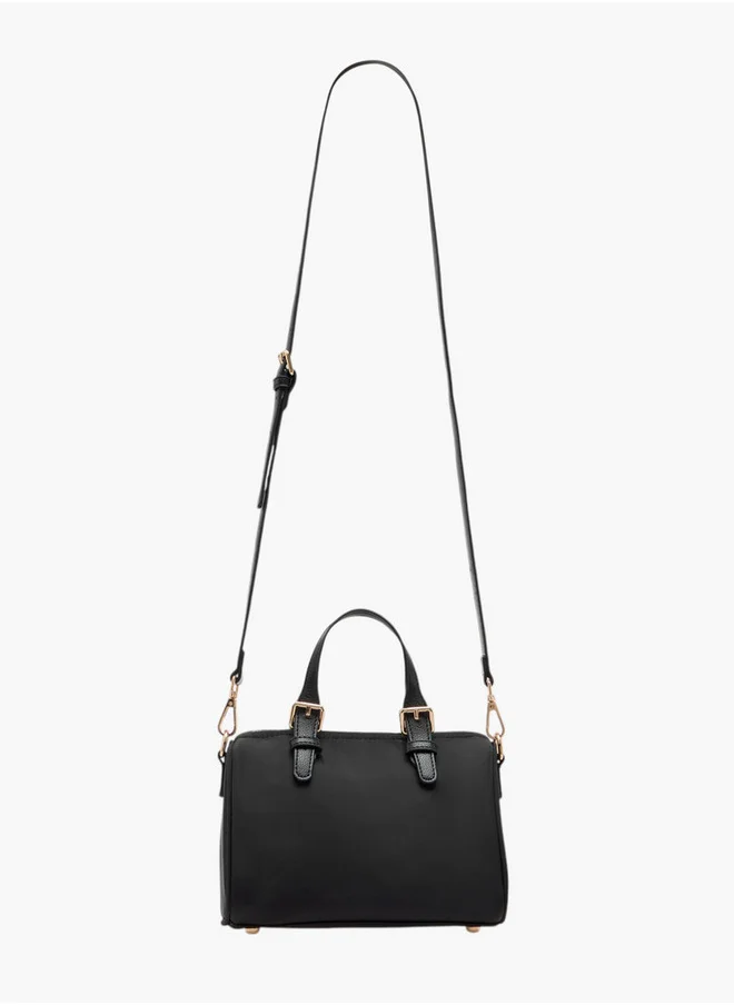 ميسي Women's Solid Tote Bag with Detachable Strap and Zip Closure