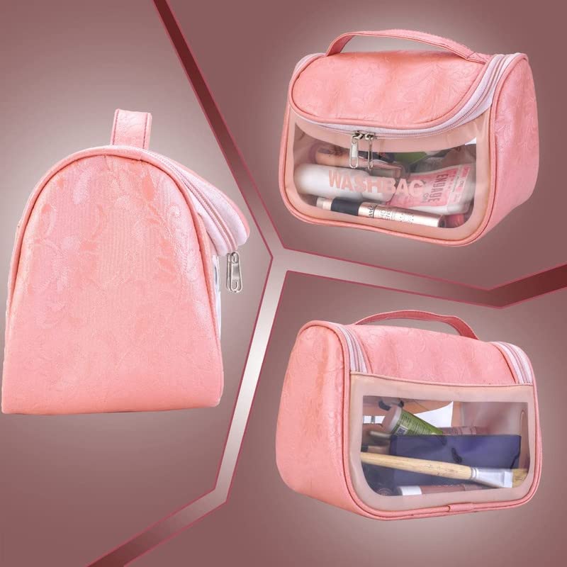 PRO ROOP New Cosmetic Organizer Bag Makeup Pouch for Women Travel Toiletry Bag for Cosmetics Brushes Accessories Waterproof Zippered Cosmetic Bag Portable Carry PouchNew Cosmetic Bag - Image 2