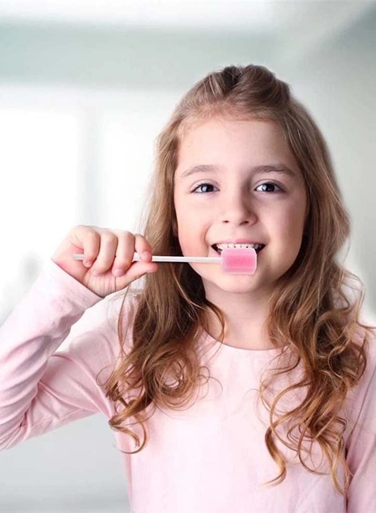 Generic 100PCS Disposable Mouth Swabs Sponge - Unflavored & Sterile Oral Swabs Dental Swabsticks for Mouth Cleaning  - Image 3
