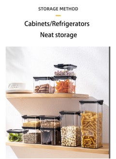 ZIMNEST Set of 3 pieces 1800ML Airtight Food Storage with Lid, Double Sealed Thick storage Jar, Leak Proof, Easy to Clean, BPA Free, Kitchen and Other Storage  - Image 5