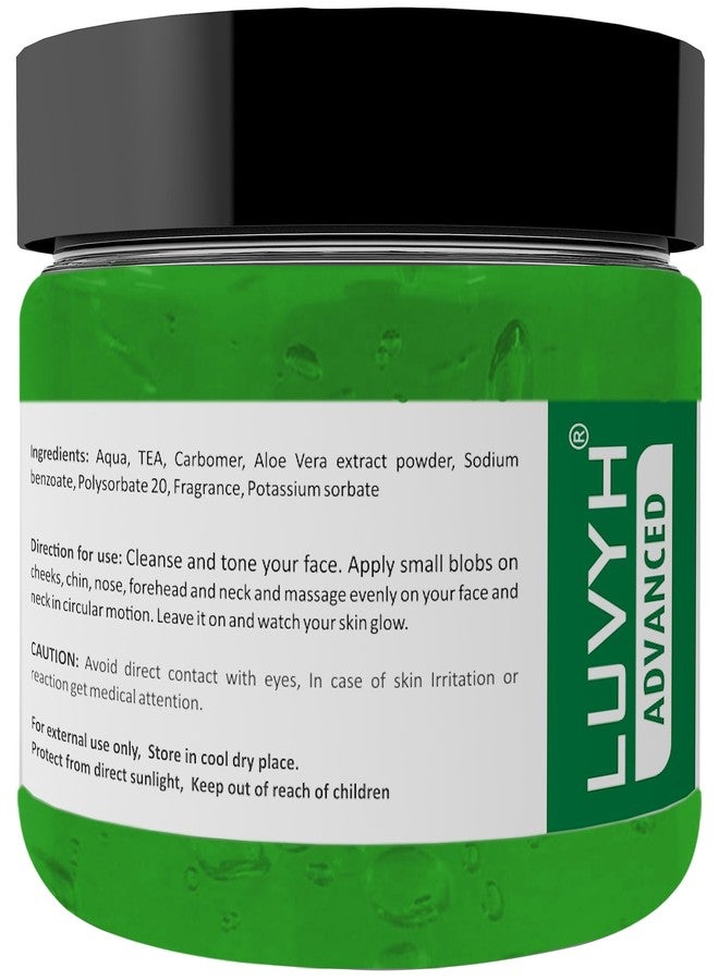 Luvyh Aloe Vera Face Gel (100g) for Skin and Hair Organic Non-Toxic AloeVera Gel for Acne, Scars, Glowing & Radiant Skin Treatment for All Skin Types No Parabens, No Mineral Oil, No Sulphate, No Silicone - Image 2