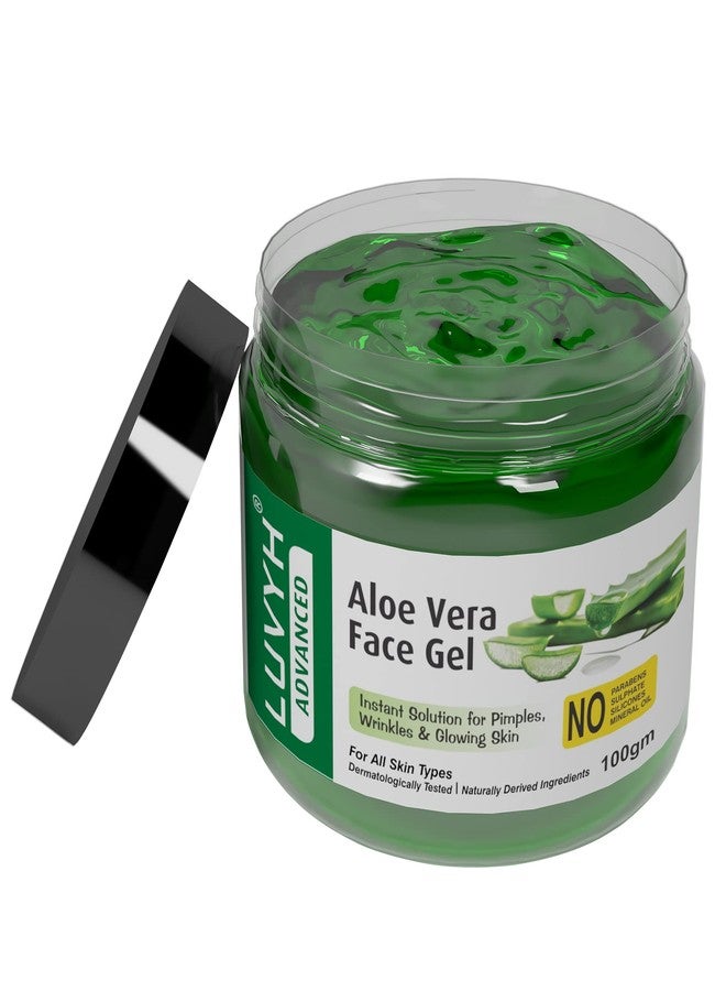 Luvyh Aloe Vera Face Gel (100g) for Skin and Hair Organic Non-Toxic AloeVera Gel for Acne, Scars, Glowing & Radiant Skin Treatment for All Skin Types No Parabens, No Mineral Oil, No Sulphate, No Silicone - Image 3
