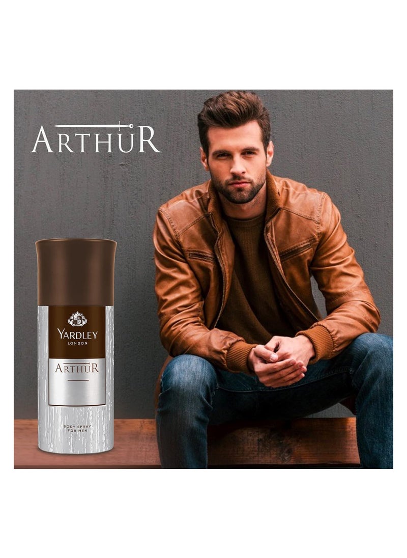 Yardley Yardley Arthur Body Spray for Men Classic Fresh Fragrance Formal Fragrance 150ml  - Image 3