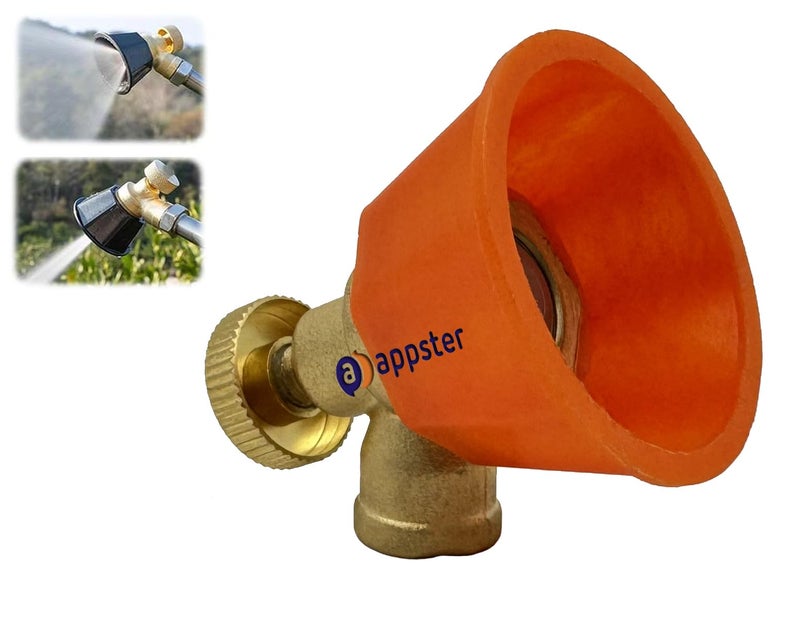 APPSTER Adjustable Brass Sprayer Nozzle with Windproof Cap High-Pressure Mist Nozzle for Agriculture Sprayer Pump, Garden, Grass Sprinkling Misting Fogger 2 Spray Modes Nozzles - Image 1