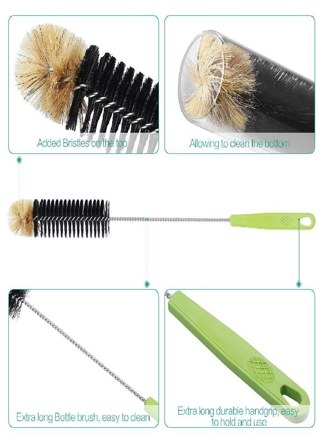 ORIA Bottle Cleaning Brush Set, Bottle Brush Cleaner, Long Handle Water Bottle Brush, Straw Cleaning Brush, Kitchen Wire Scrub Set for Washing, Baby Bottle, Pipes, Beer Brewing Supplies, 4 Pack - Image 4