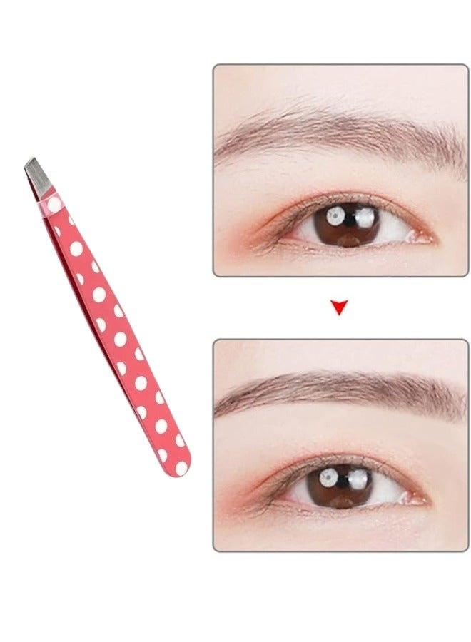 Slant Tip Stainless Steel Slant Tip Best Precision Eyebrow Tweezers for Men and Women - Image 3