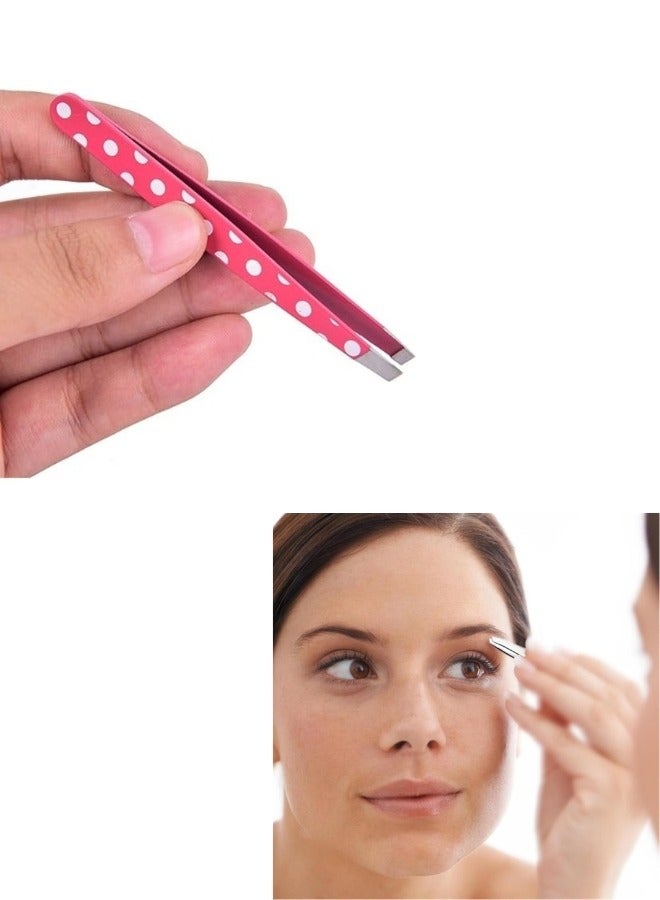 Slant Tip Stainless Steel Slant Tip Best Precision Eyebrow Tweezers for Men and Women - Image 2