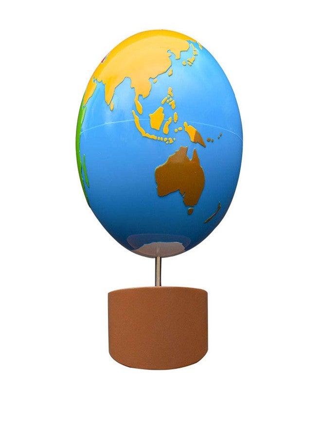 Kghios Montessori Globe - World Parts Science and Cultural Geography Materials Continental Globe and Sandpaper Globe Early Education Teaching aids Toys - Image 2