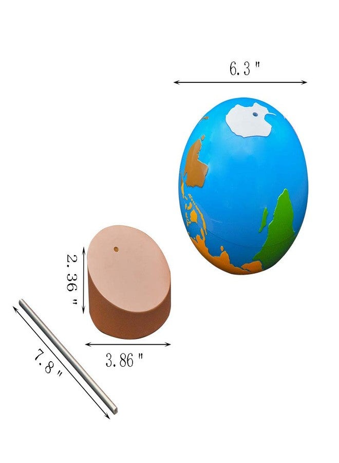 Kghios Montessori Globe - World Parts Science and Cultural Geography Materials Continental Globe and Sandpaper Globe Early Education Teaching aids Toys - Image 5