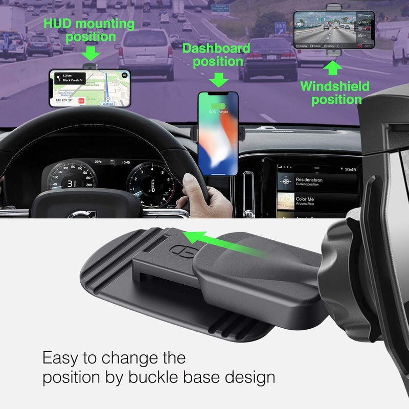 JIMISHA Car Phone Holder with Stick On Base for 4 to 6.5 Inches Smartphones - Image 5