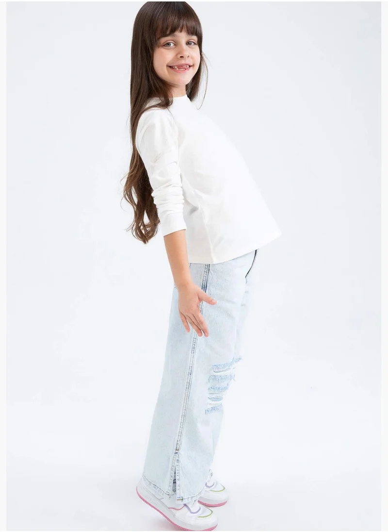 ديفاكتو Girl Wide Leg Denim Trousers