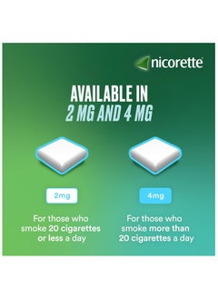 nicorette Gum 2 mg Icy White Favour Fast Craving Relief 210 Pieces Stop Smoking Aid  - Image 3