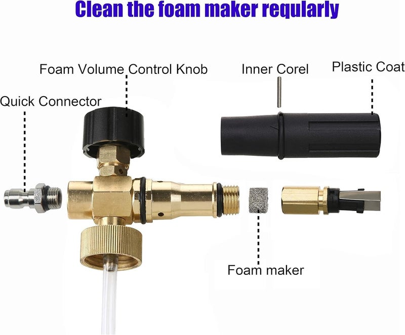 FIELDSTAR Foam Cannon for Pressure Washer | 1L Bottle with 1/4” Quick Connector + 5 Nozzle Tips | Heavy-Duty Snow Foam Lance for Car, Bike & Home Cleaning - Image 3