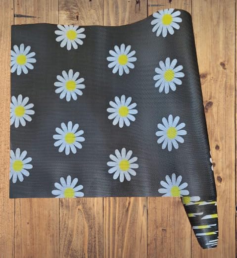 CSM EVA Anti Slip Mat/Sheet for Fridge, Bathroom, Kitchen, Drawer, Shelf Liner, 400 GSM, 5 Meters, Black Printed - Image 1
