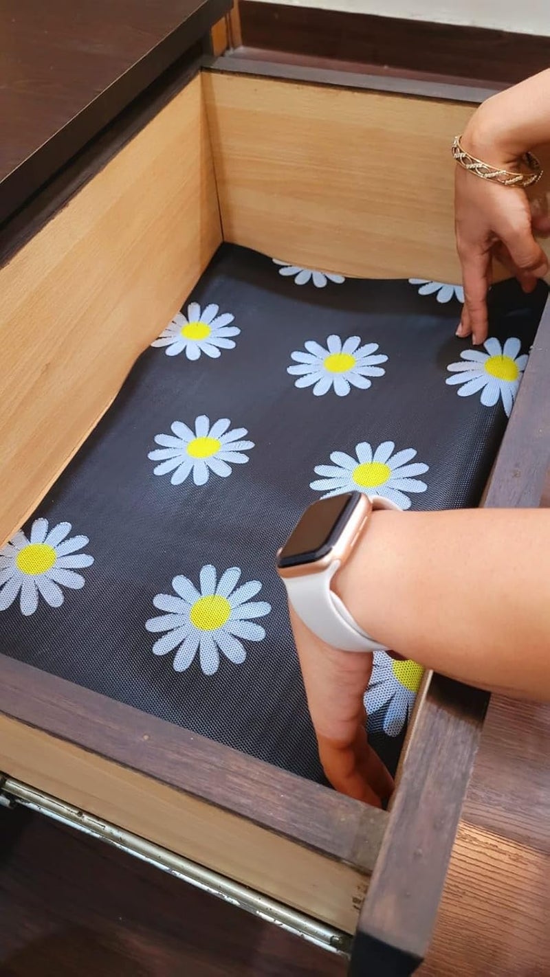 CSM EVA Anti Slip Mat/Sheet for Fridge, Bathroom, Kitchen, Drawer, Shelf Liner, 400 GSM, 5 Meters, Black Printed - Image 2