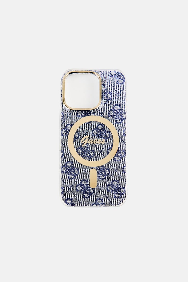 GUESS iPhone 16 Pro MagSafe Compatible Phone Case, Blue - Image 1