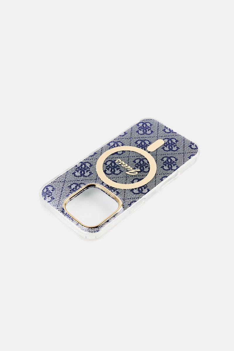 GUESS iPhone 16 Pro MagSafe Compatible Phone Case, Blue - Image 3