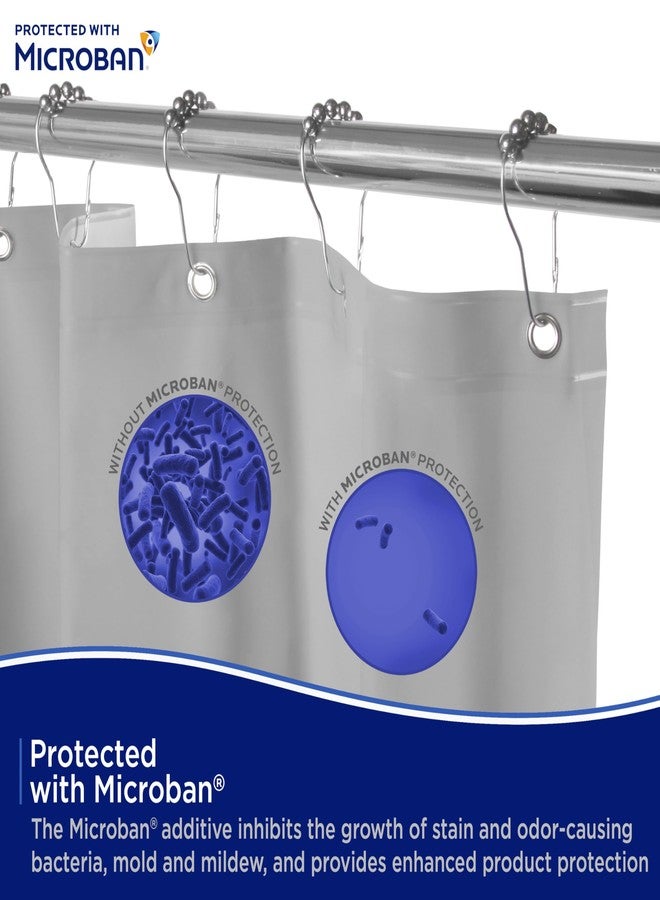 Kenney Protected Medium Weight PEVA Shower Liner, 70" W x 72" H, Gray - Image 4