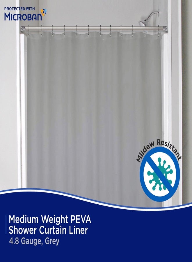 Kenney Protected Medium Weight PEVA Shower Liner, 70" W x 72" H, Gray - Image 3