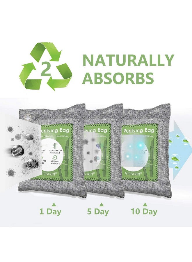Vitscan 8 Pack Bamboo Charcoal Air Purifying Bag, Activated Charcoal Bags Odor Absorber, Moisture Absorber, Natural Car Air Freshener, Shoe Deodorizer, Odor Eliminators For Home, Pet, Closet, Car  - Image 5