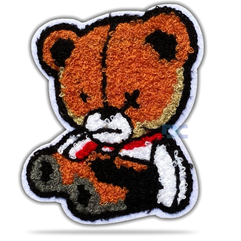 Daily Crafts Daily Crafts Unisex Kids Patches Needlework Sew on Stitching Clothes Patch for Clothes Boutiques Jackets Jeans Bags Multicolor Towel Design Colorful Teddy Hugging Strawberry - Image 2