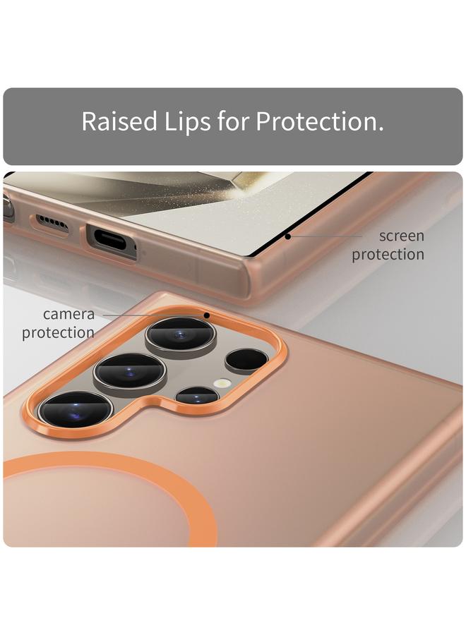 S-TOP Case For Samsung Galaxy S24 Ultra 5G MagSafe Frosted Translucent TPU + PC Full Coverage Phone Case - Image 5