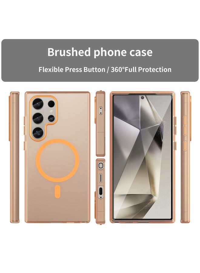 S-TOP Case For Samsung Galaxy S24 Ultra 5G MagSafe Frosted Translucent TPU + PC Full Coverage Phone Case - Image 2