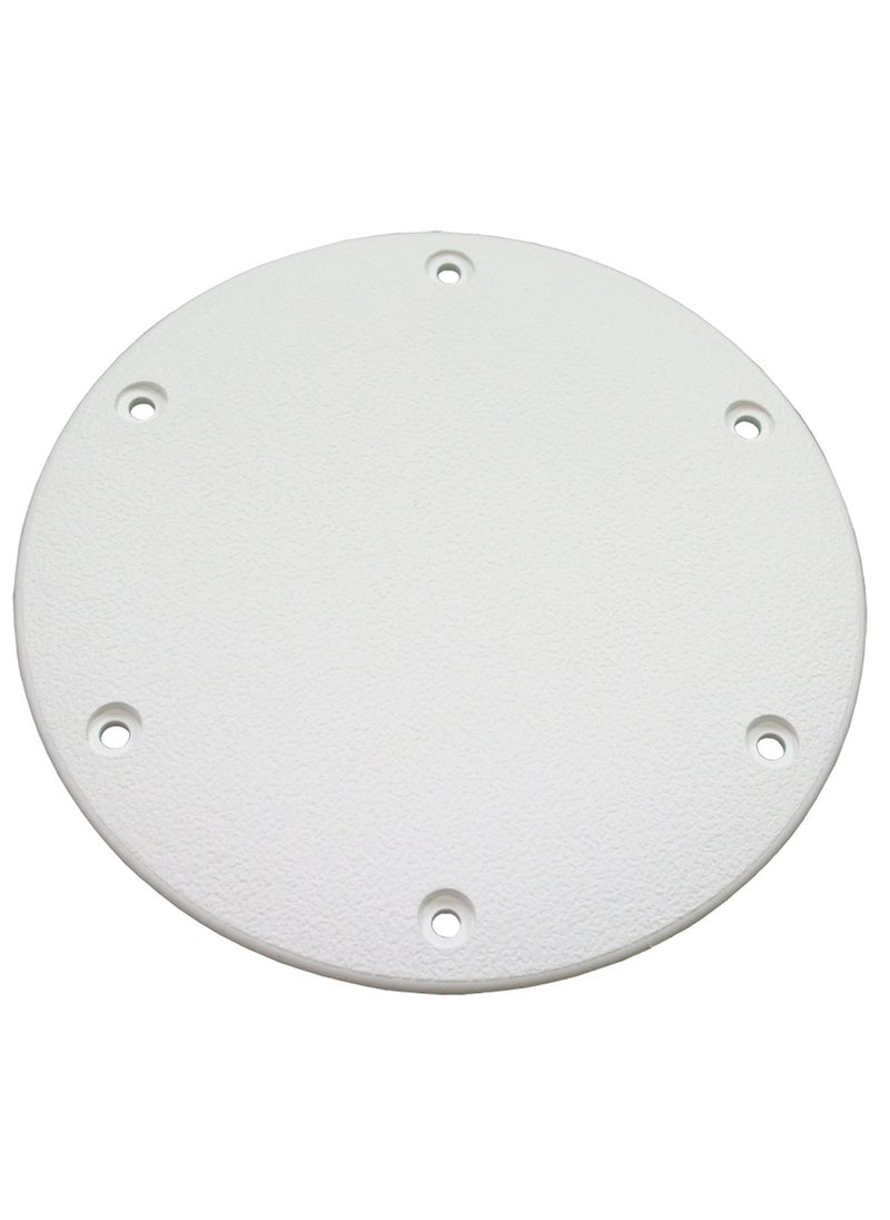 T-H Marine T-H Marine DSSDP-1-2-DP Designer Series Screw Down Deck Plates, 6" Outer Diameter / 4.5" Cutout Hole - White  - Image 1