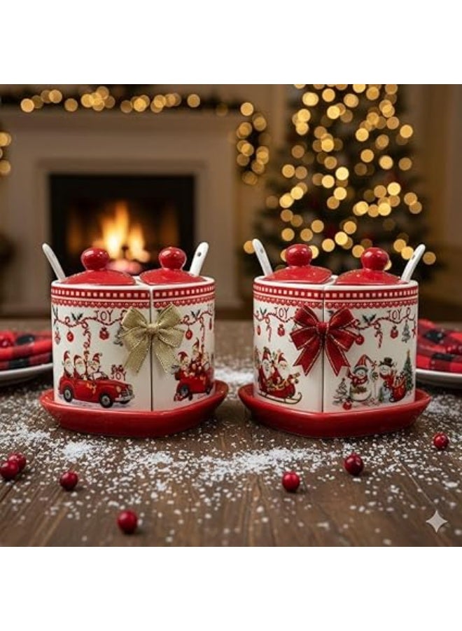 Luxury Christmas Sugar & Spice Organizer – Multi-Purpose Airtight Storage Jar with Elegant Festive Design – Ideal for Sugar, Spices & Small Sweets (FO) - Image 3