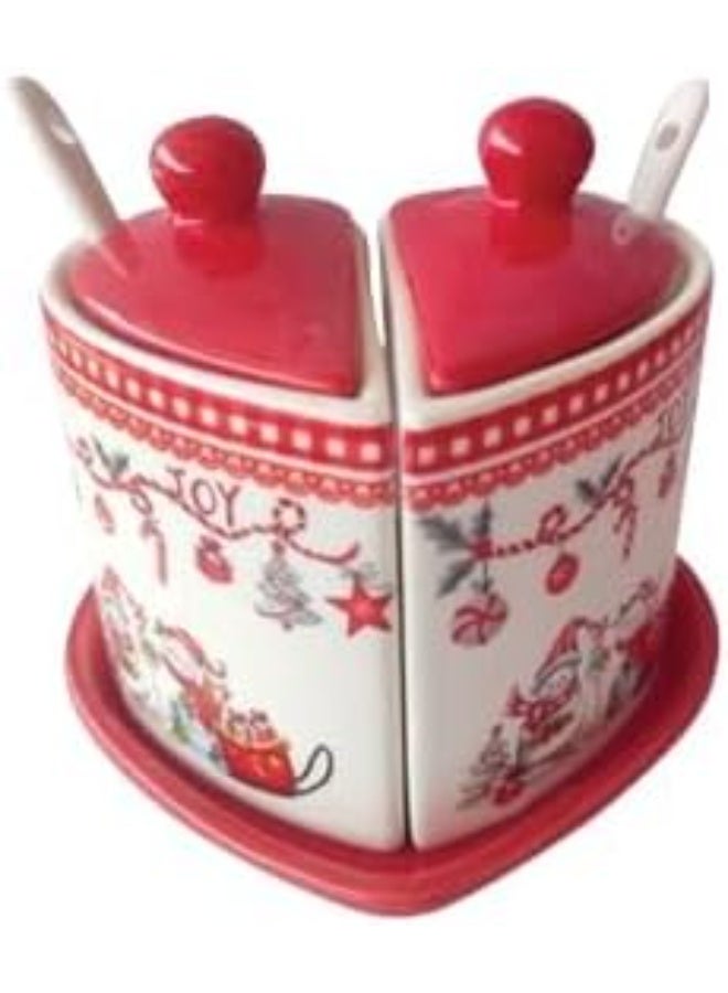 Luxury Christmas Sugar & Spice Organizer – Multi-Purpose Airtight Storage Jar with Elegant Festive Design – Ideal for Sugar, Spices & Small Sweets (FO) - Image 2