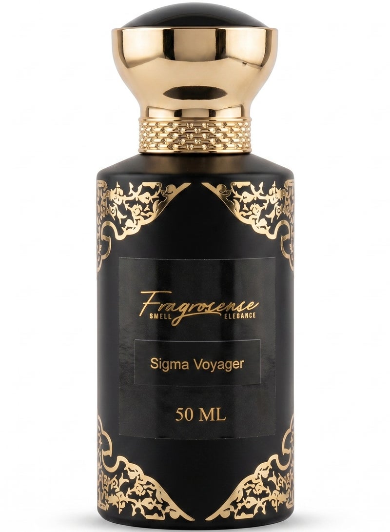 عطر سيغما فويجر للرجال 50 مل، عطر فرنسي فاخر يدوم طويلاً، رائحة حمضية منعشة حارة خشبية فواحة، كولونيا مغامرة جريئة، هدية يومية للرجال