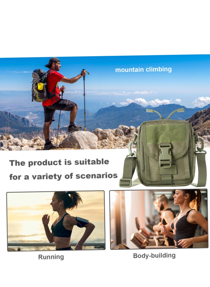SYOSI Tactical Waist Bag Military Pack, Waterproof Utility Belt with Safety Carabiner, Suitable for Hiking Mountaineering&Camping &Riding&Fishing&Shooting(Green) - Image 4
