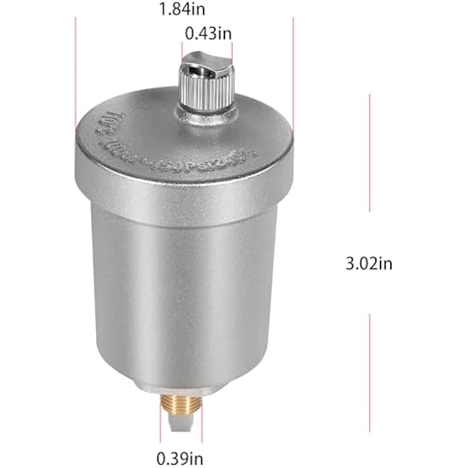 AUTOMATIC FLOAT VALVE, 1/8 MALE NPT THREAD AIR BLEEDER RELEASE VENT VALVE WITH NICKEL PLATED FOR HEAVY-DUTY, AUTOMATIC AIR VENT VALVE WITH MALE THREAD FOR HOT WATER RADIATOR BOILER HEAT SYSTEM - Image 3