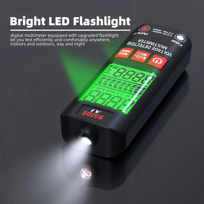 BSIDE Mini Automatic Digital Multimeter Large Display 3 Results Pen NonContact Voltage Detector DC AC 6V1000V90V1000V Ohm Meter Electrician NCV Wire Live - Image 4