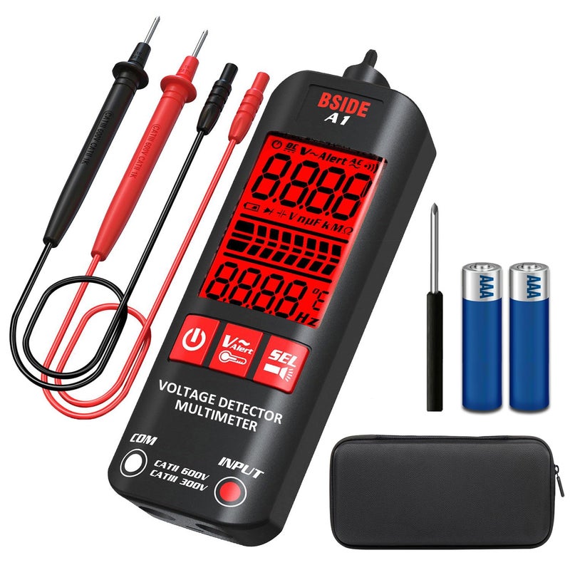 BSIDE Mini Automatic Digital Multimeter Large Display 3 Results Pen NonContact Voltage Detector DC AC 6V1000V90V1000V Ohm Meter Electrician NCV Wire Live - Image 1