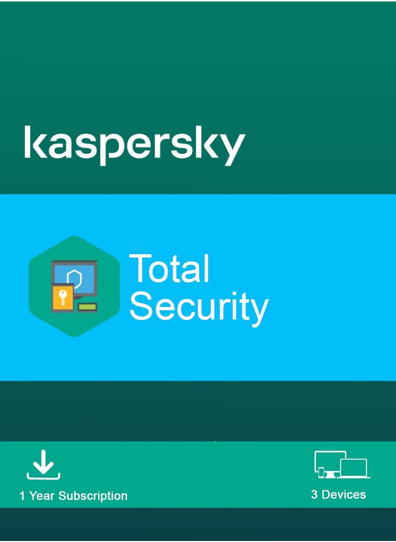 Kaspersky - Kaspersky Total Security | 3 Devices 1 Year | 2025 | Digital License | Same Day Delivery - Image 1