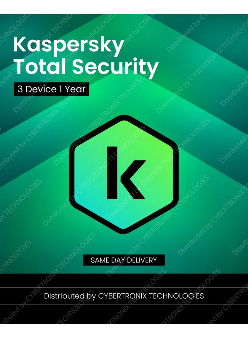 برنامج Kaspersky Total Security 3 Device لمدة سنة واحدة