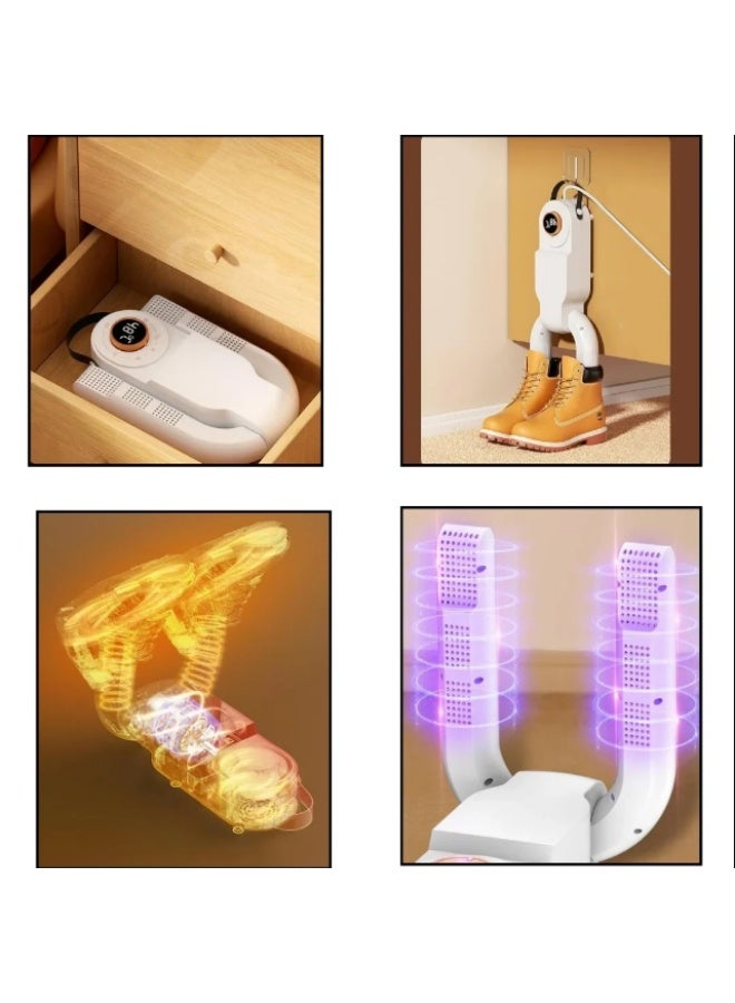 iSNUP Electric Shoe Dryer , Heater Deodorizing and Dehumidifying Device , High Quality Foldable Multifunctional Shoe Dryer , Purple Light High Efficiency Dryer - Image 1