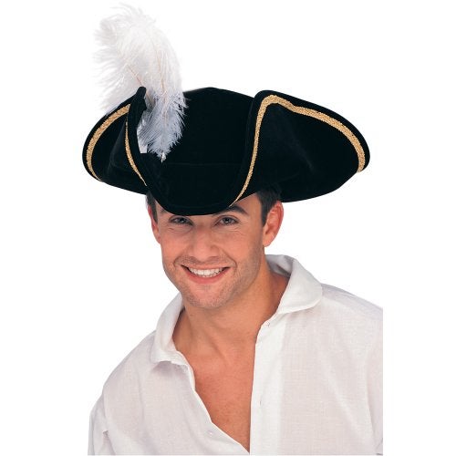 Rubies Black Tricorn Buccaneer Pirate Hat for Adults, Men's No Size - Image 2