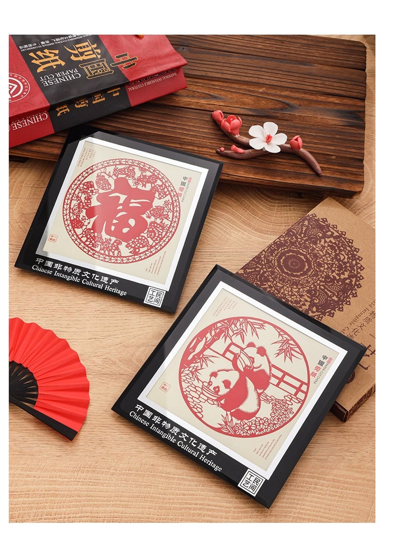 general Chinese paper-cutting decorations, gifts with Chinese characteristics, DIY, Chinese style, suitable for children, safe, decorative, educational games, parent-child interaction - Image 5