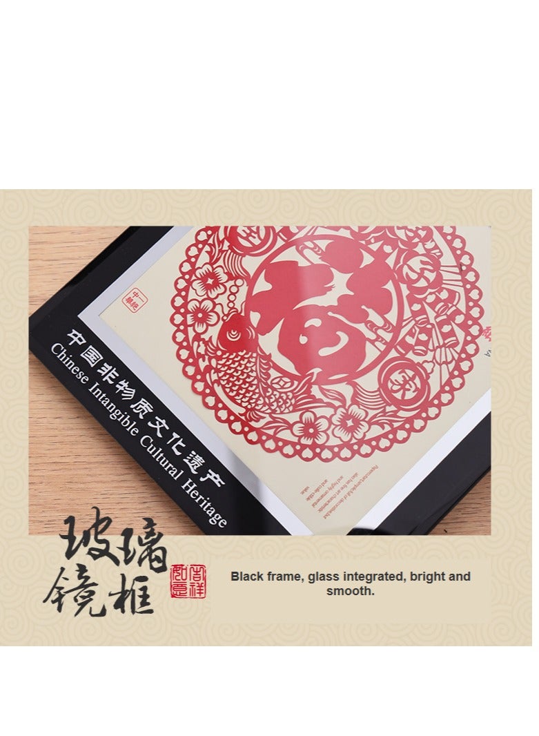 general Chinese paper-cutting decorations, gifts with Chinese characteristics, DIY, Chinese style, suitable for children, safe, decorative, educational games, parent-child interaction - Image 3