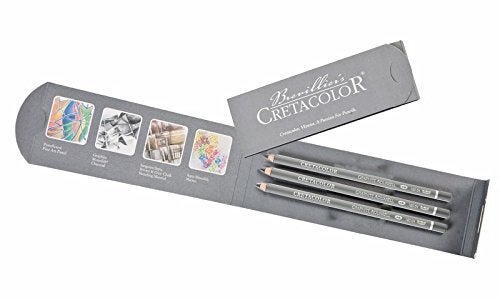CRETACOLOR Graphite Aquarelle 4B Set of 3 Pencils (Pack of 2),Black,180 04 - Image 4