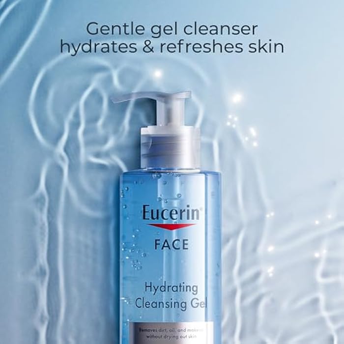 Eucerin Face Gentle Cleansing Hydrating Cleansing Gel, Daily Face Wash and Makeup Remover with Hyaluronic Acid, 13.5 Fl Oz Bottle - Image 2