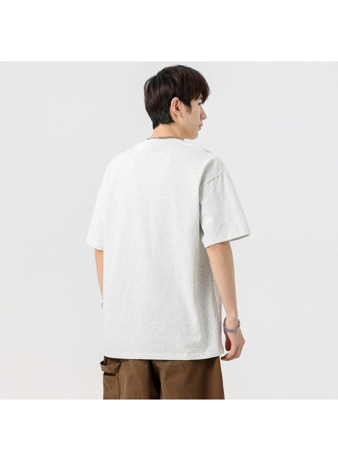 Baleno 100% Cotton Men's Short Sleeve T-shirt - Summer Loose Fit Fashion Korean Style Versatile Casual Top - Image 4