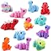 JOYIN 12 Pcs 3D Printed Dinosaur Animals Set Mini Animals 3D Printed Toys Cute Articulated Flexible Figurines Fidget Toys for Easter Party Favors Birthday Gifts Desk Pets Office Home Decor - Image 3