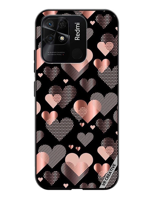 VR CREATIVE Protective Case Cover For Xiaomi Redmi 10C Flying Hearts Design Multicolour - Image 1